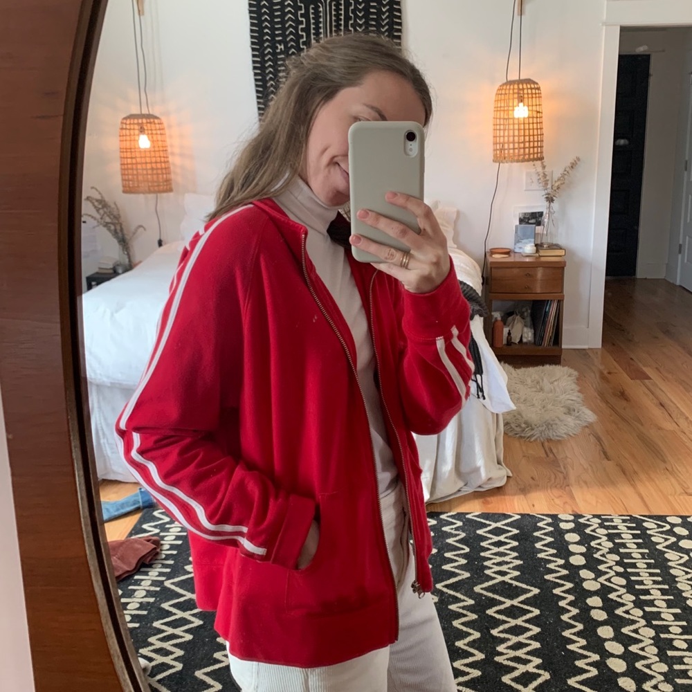 Red Striped Track Jacket
